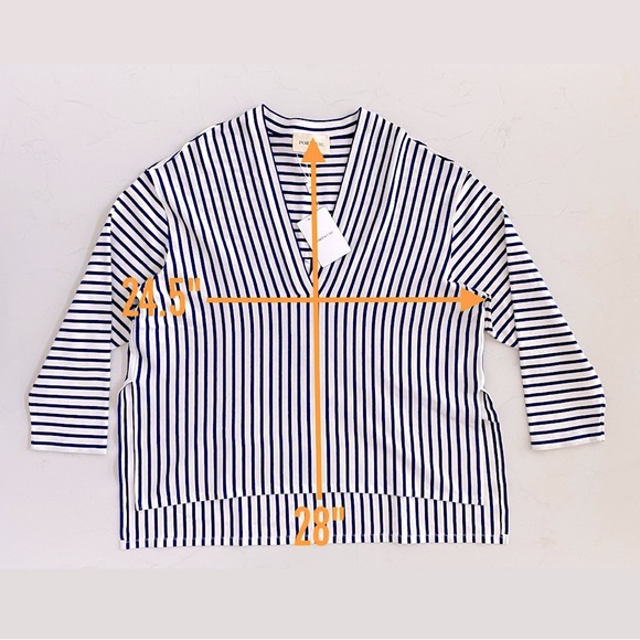 PORTSPURE Cotton Knit V-neck Sweater, 42 - Picture 4 of 11